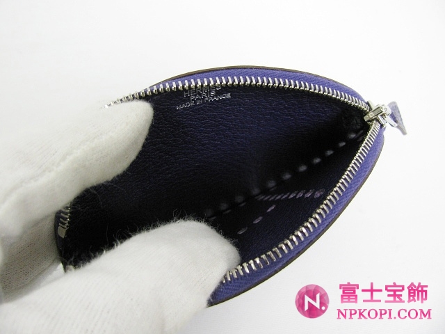 エルメスエヴリンコインケース（小銭入れ）イリス（シルバー金具）HERMES328049